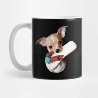 Cute dog: Dog playing with a flip flop Mug